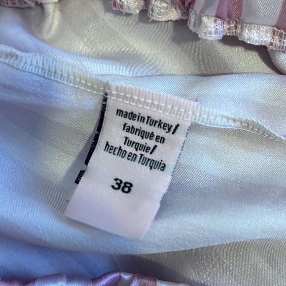 Victoria’s Secret 🔥RARE🔥 Size 38 Y2K Pink Striped Bling Satin Pajama Pants - Picture 6 of 8